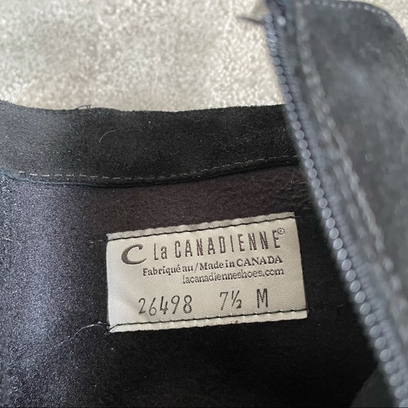 La Canadienne Suede Waterproof Square Toe Boots - Picture 7 of 8